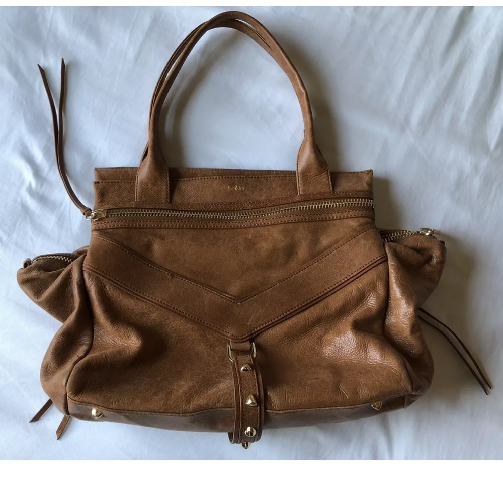 Botkier Genuine Shiny Brown Leather Extra Large